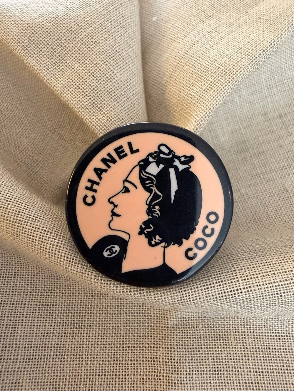 Authentic and Rare Lagerfeld Era Spring 2003 Coco Chanel Profile Ring